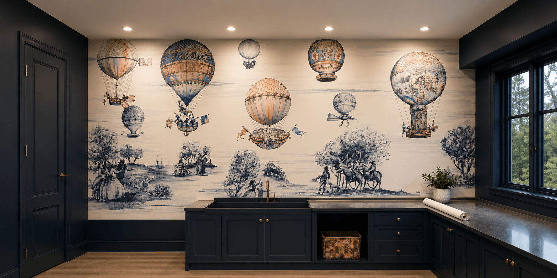 Painting and wallpapering project 6