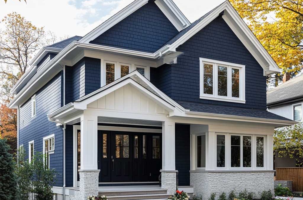 Exterior residential painting and finish detail